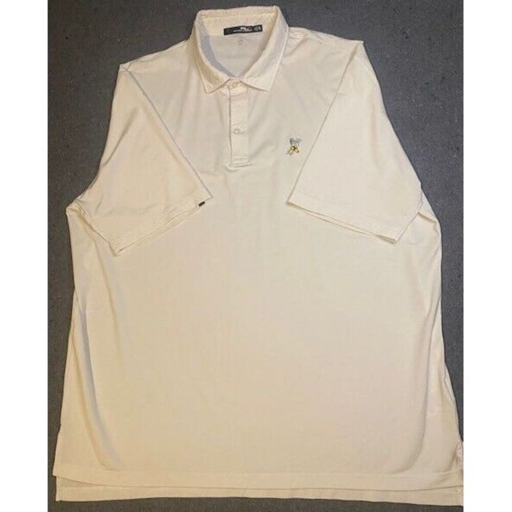 RLX RALPH LAUREN wing foot‎ GOLF POLO SHIRT Mens XX-LARGE WHITE wicking